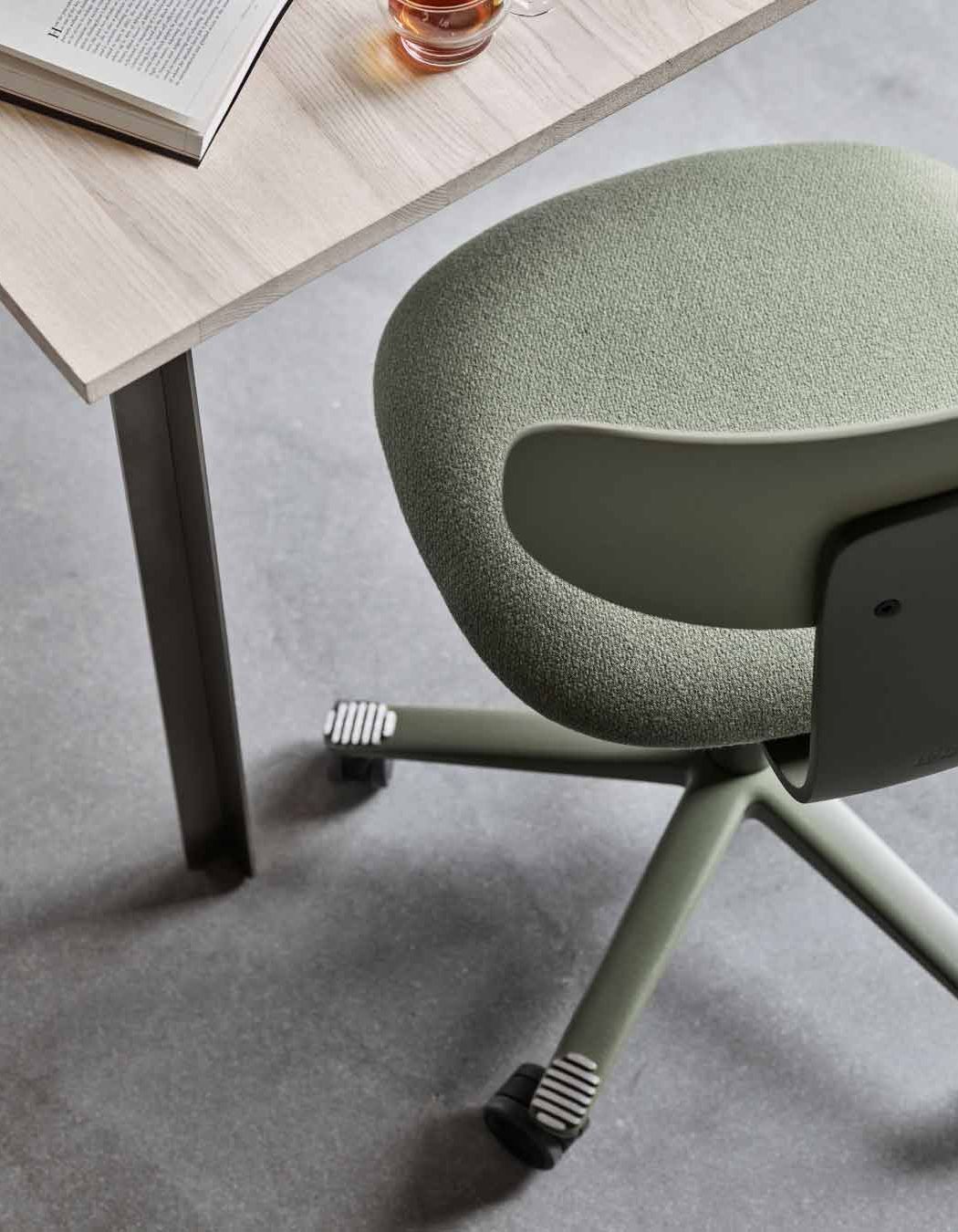 The HÅG Tion is one of the most sustainably designed task chairs available, made from 70-75% recycled materials | Ft. HÅG Tion 2140 in Moss Grey, with textile Cura 68261 by Gabriel