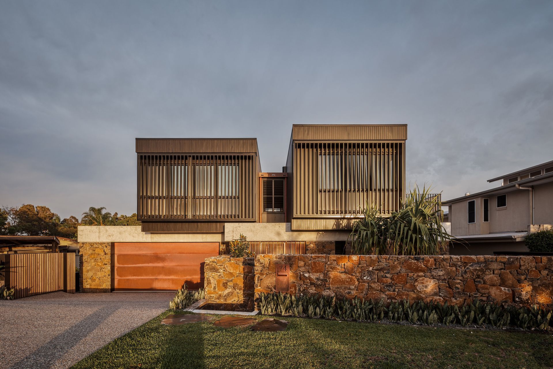 Modern facade design on full display. Featured Project: The Byron House by Paul Uhlmann Architects