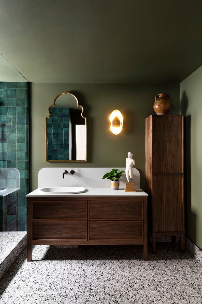 The right wall lights create a warm, welcoming atmosphere
