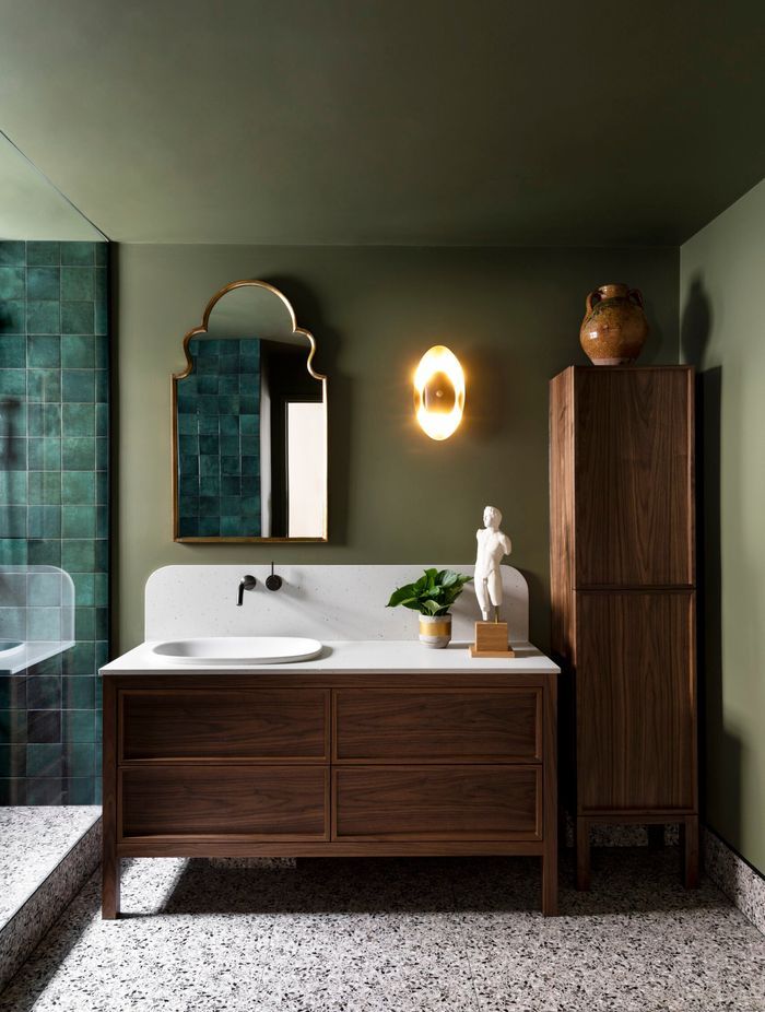 The right wall lights create a warm, welcoming atmosphere