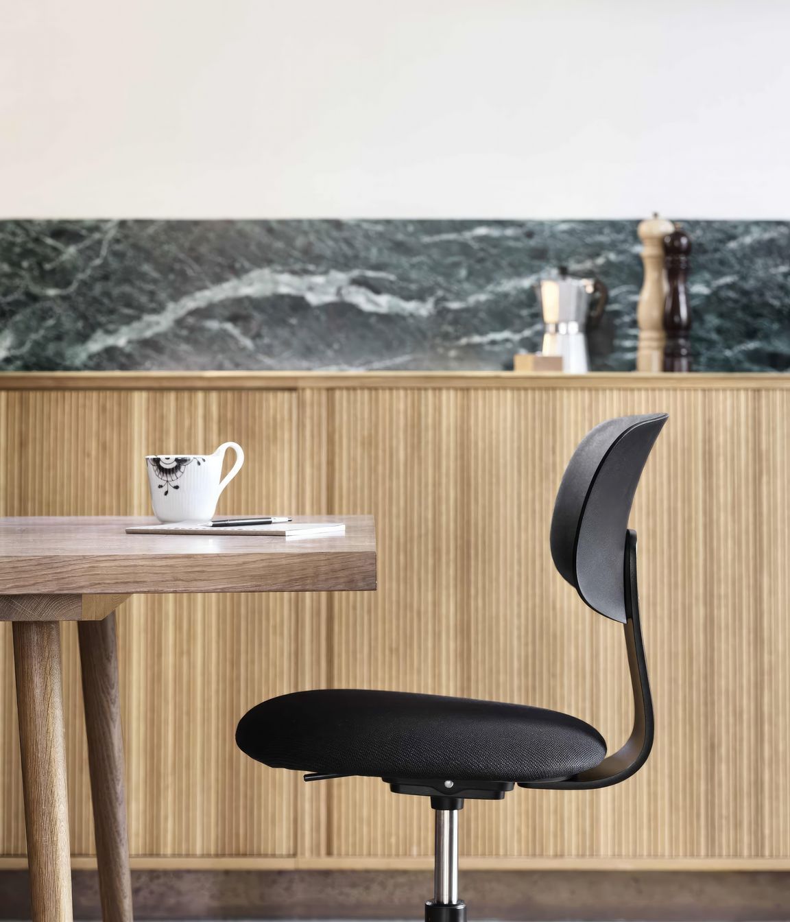 Featured: HÅG Tion 2140 in Black, with textile Oceanic OC01 by Camira
