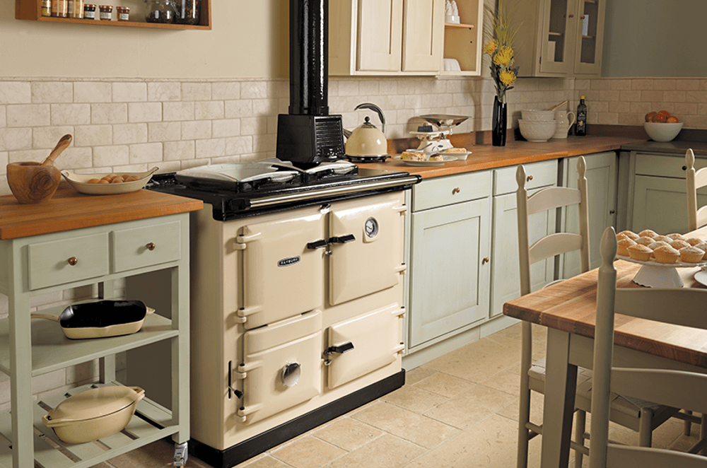 The wood- or solid fuel-powered Rayburn oven provides peerless cooking performance with the added convenience of domestic hot water and/or central heating when connected to radiators via a wetback system.