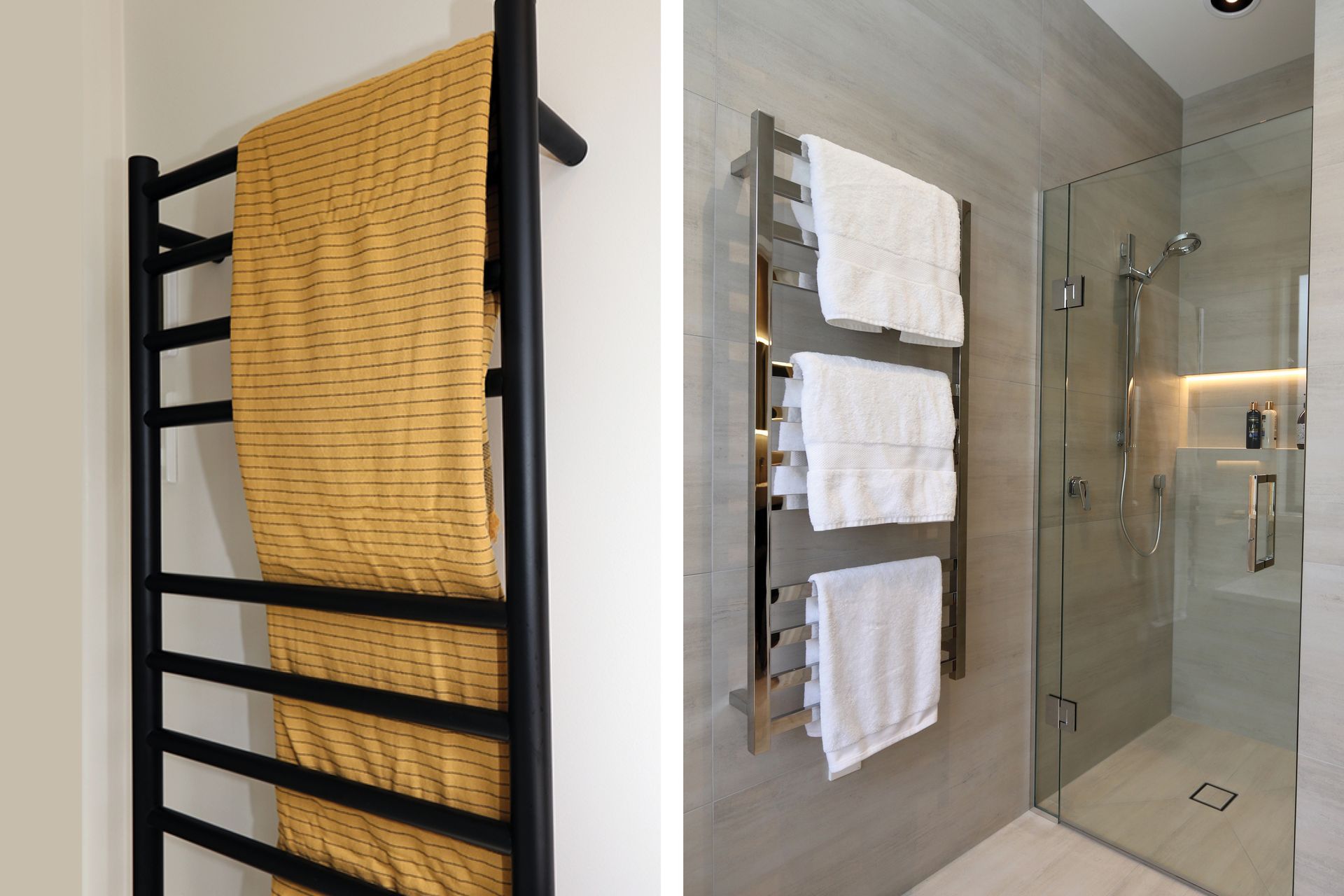 Choose a matte black finish to make a statement or chrome to match other fittings and fixtures in your bathroom.