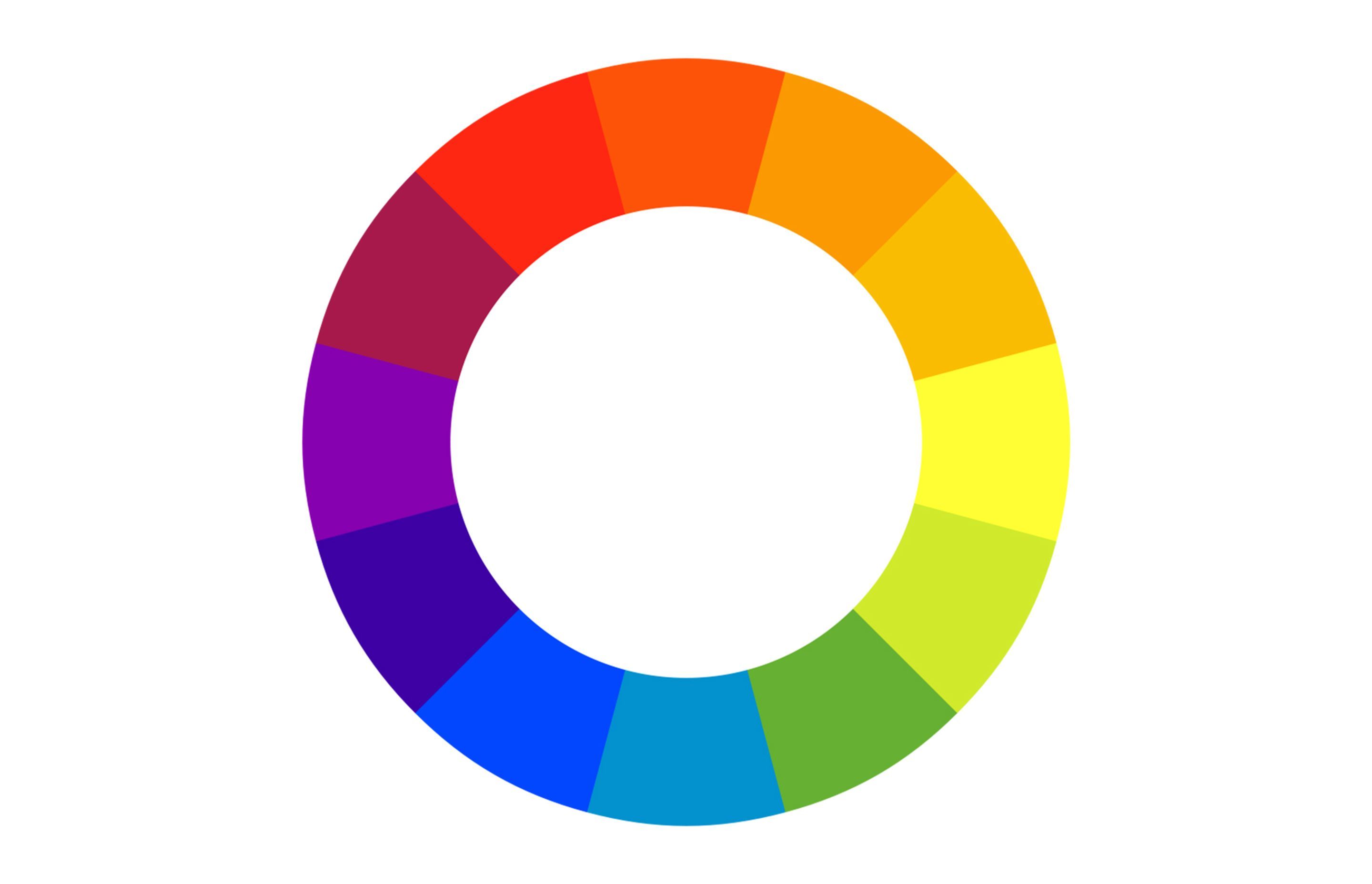 The colour wheel is a useful tool for finding colours that can work well together. Image: MarianSigler