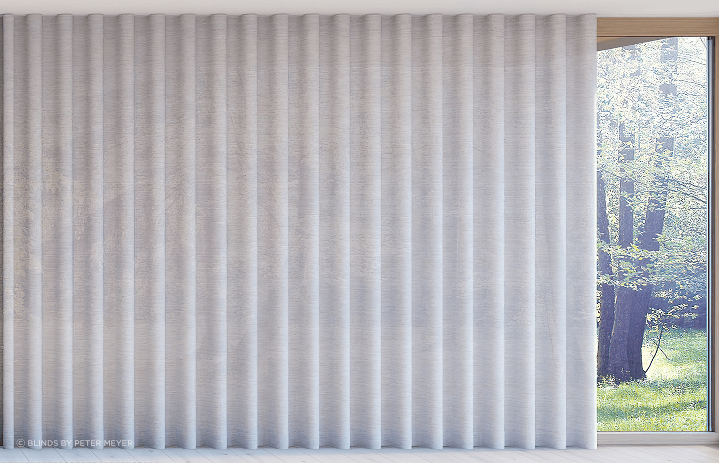 Curtains supported by Silent Gliss Cord Operated Curtain Tracks