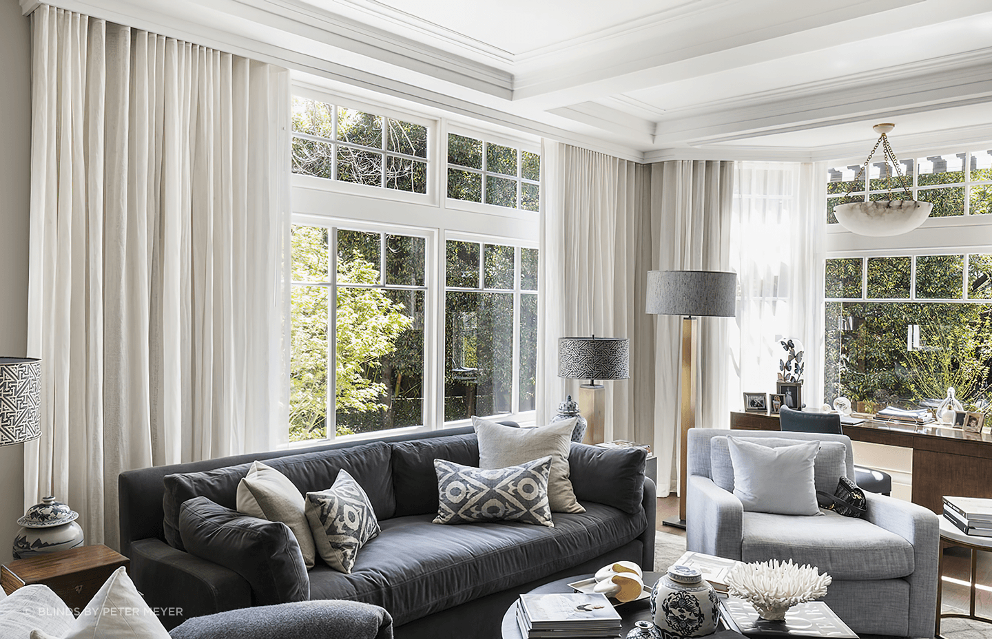 Curtains supported by the Somfy Glydea® Ultra system