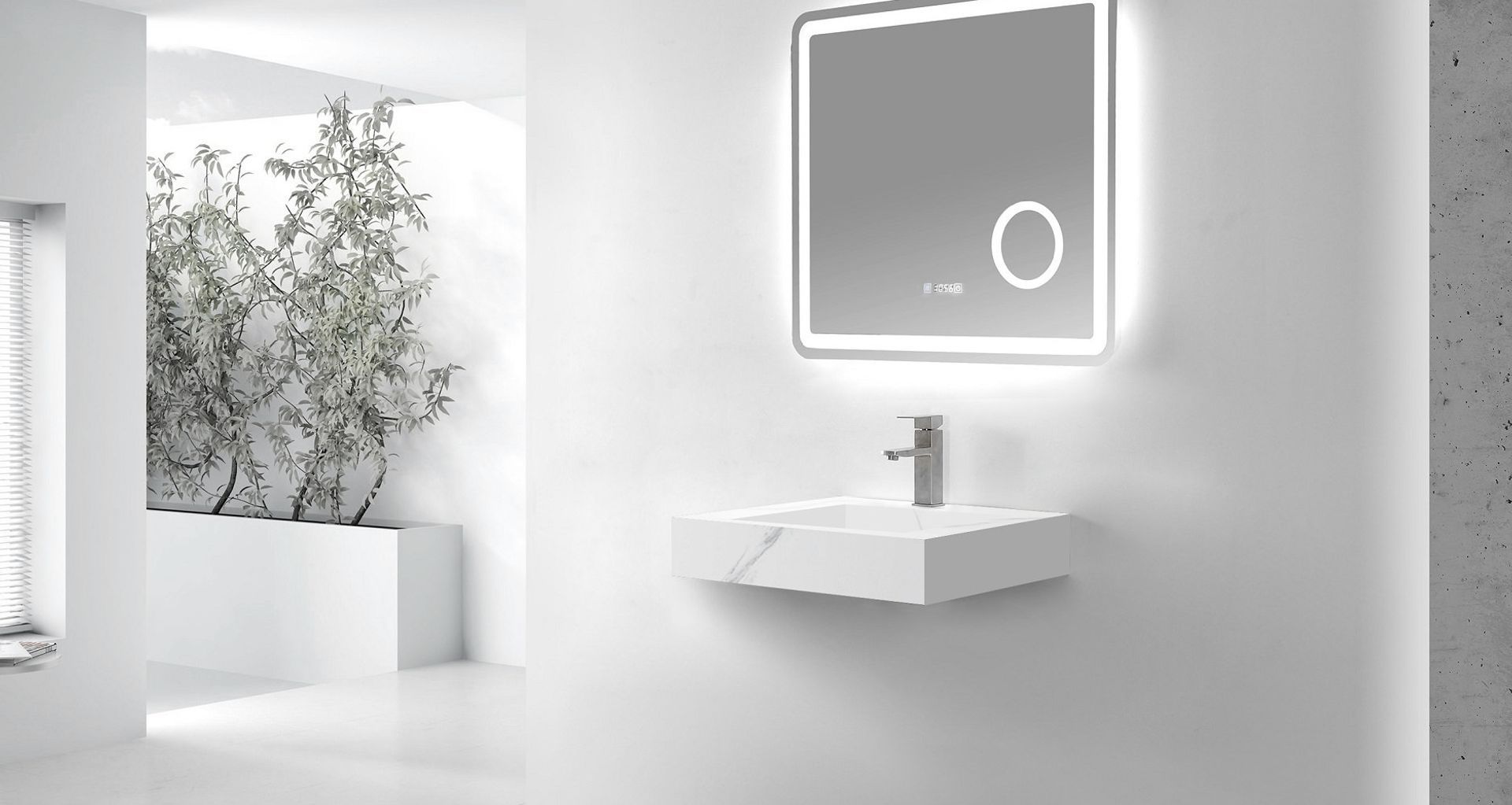 The Marble Custom Wall Hung Hugi Basin Collection by Stonebaths.
