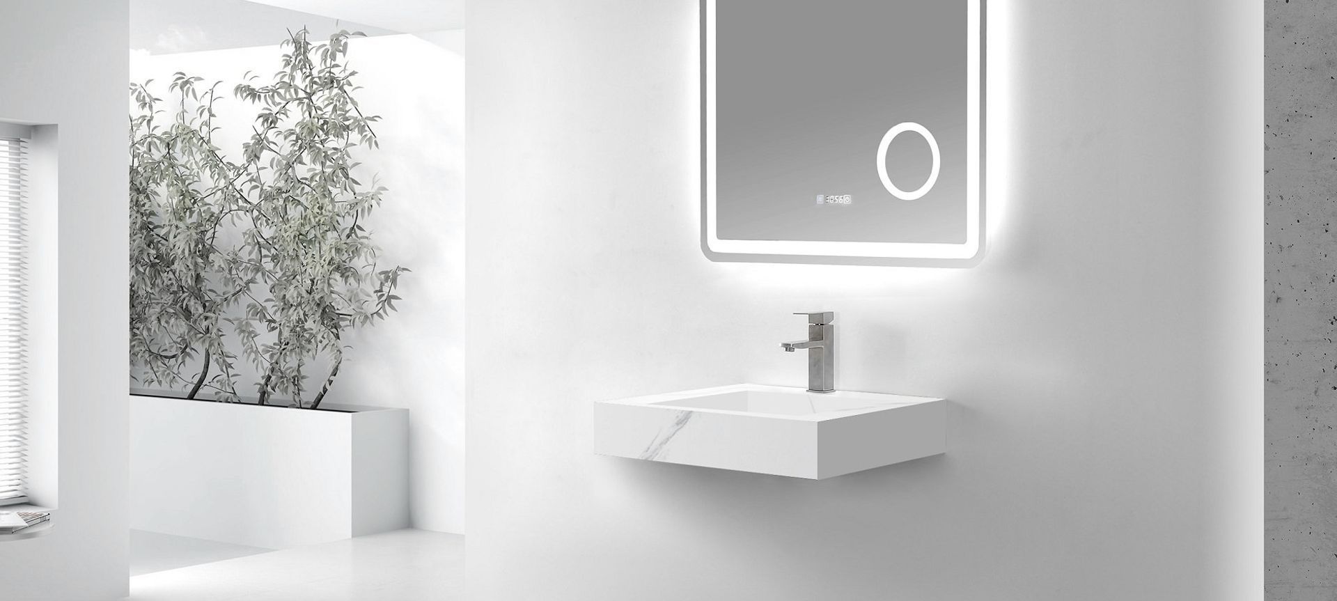 The Marble Custom Wall Hung Hugi Basin Collection by Stonebaths.
