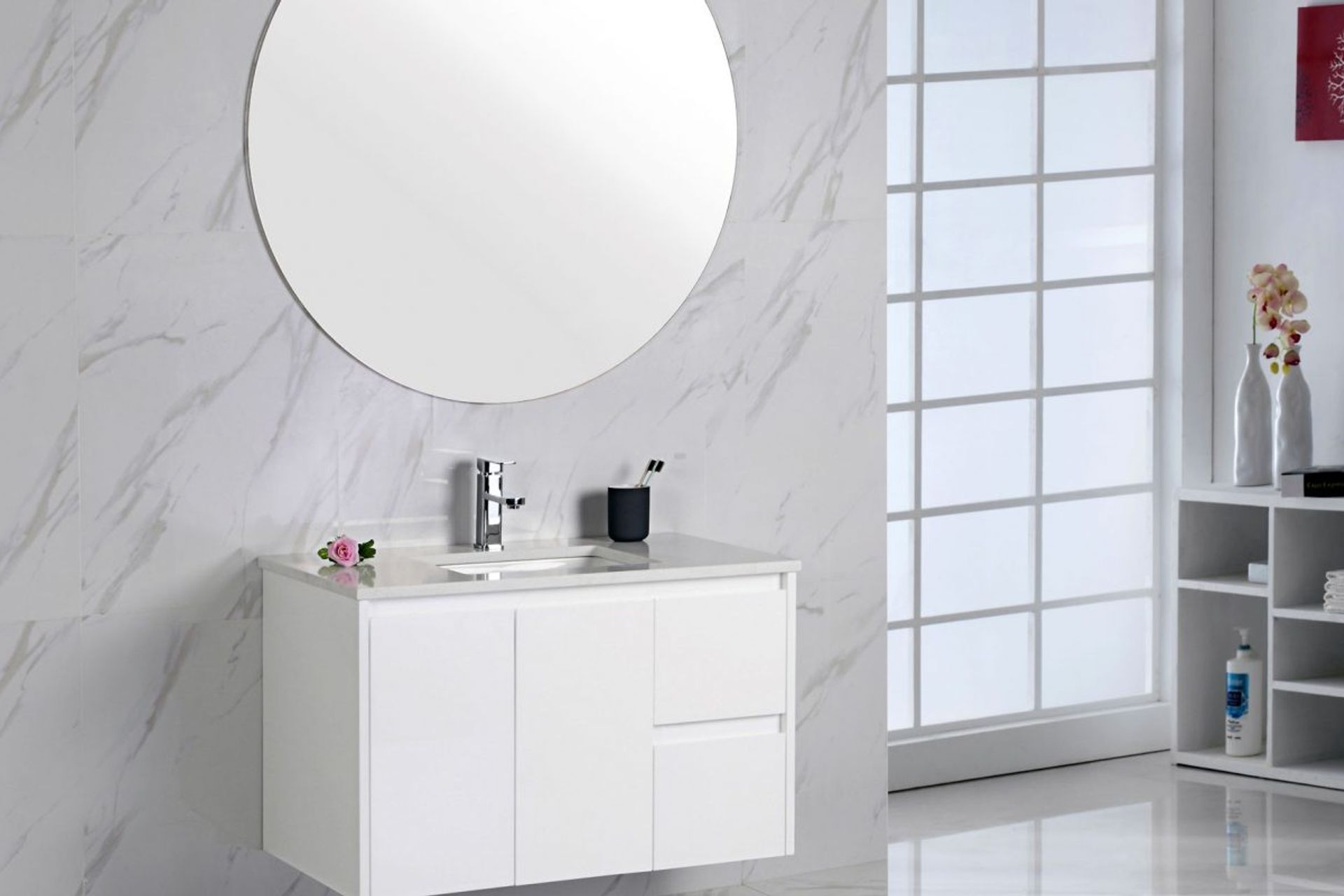 The Alice vanity - an excellent example of a floating vanity from Ultimate Tiles