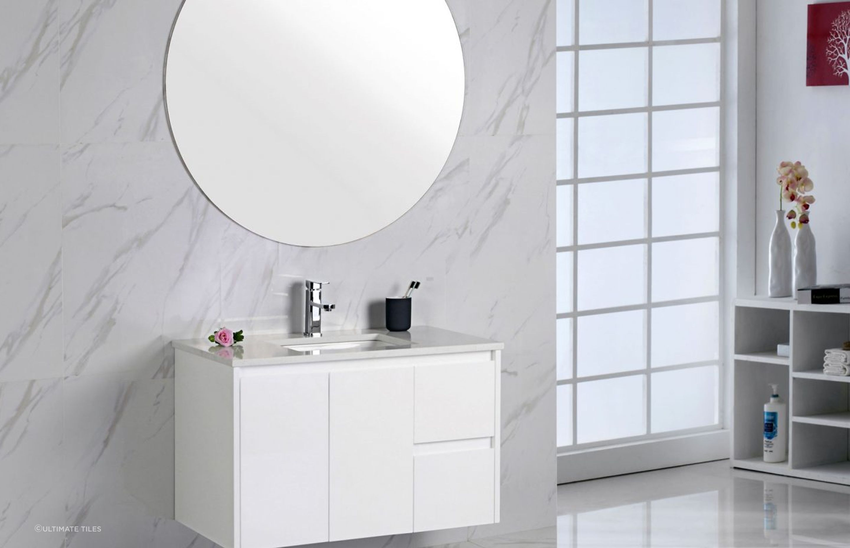 The Alice vanity - an excellent example of a floating vanity from Ultimate Tiles