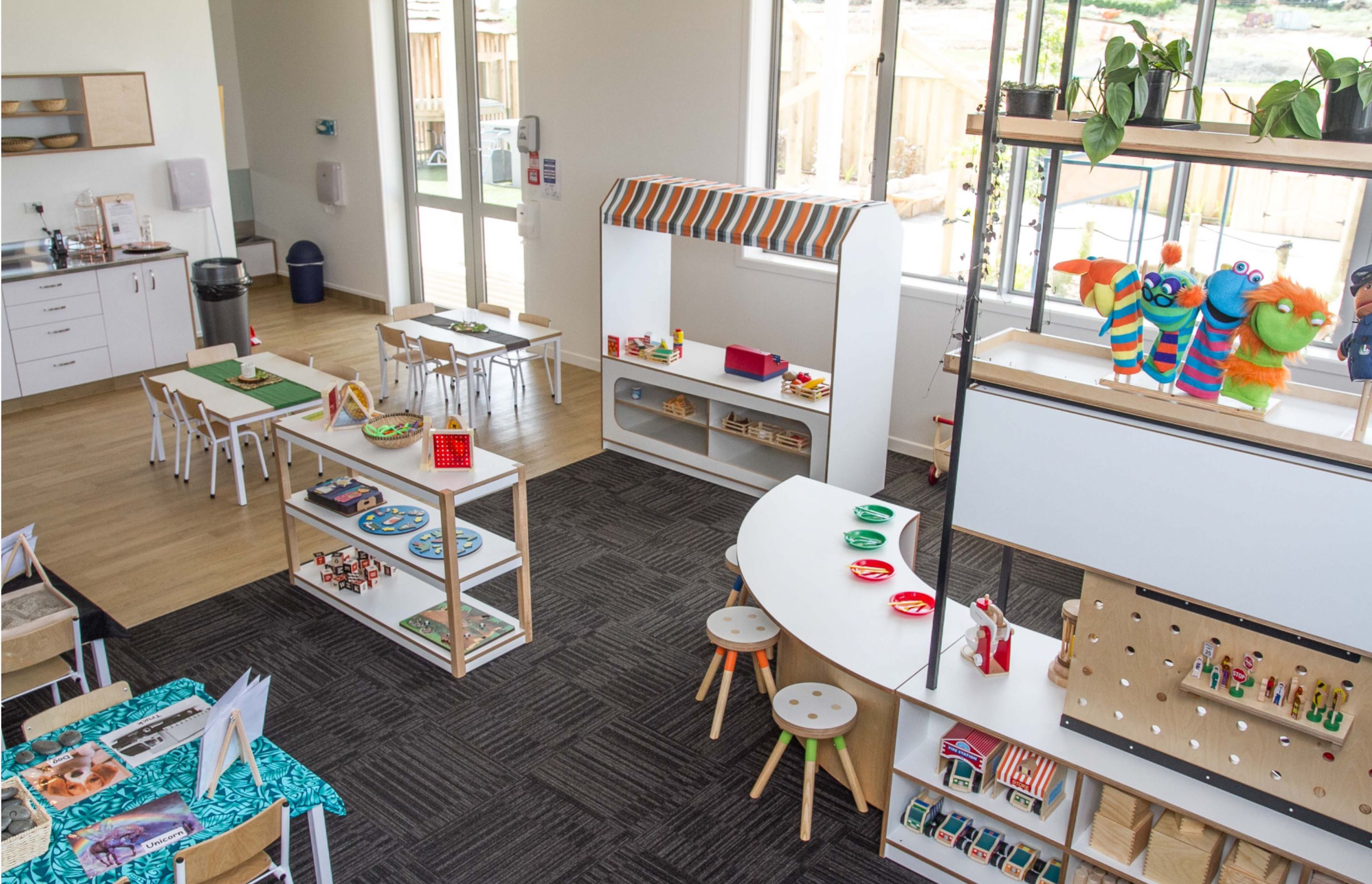 Plytech offers six plywood products in the Plytech Green range including Futura Matt high-pressure laminate, as seen here in Hamilton's Borman Village Kids childcare centre by Starex NZ.