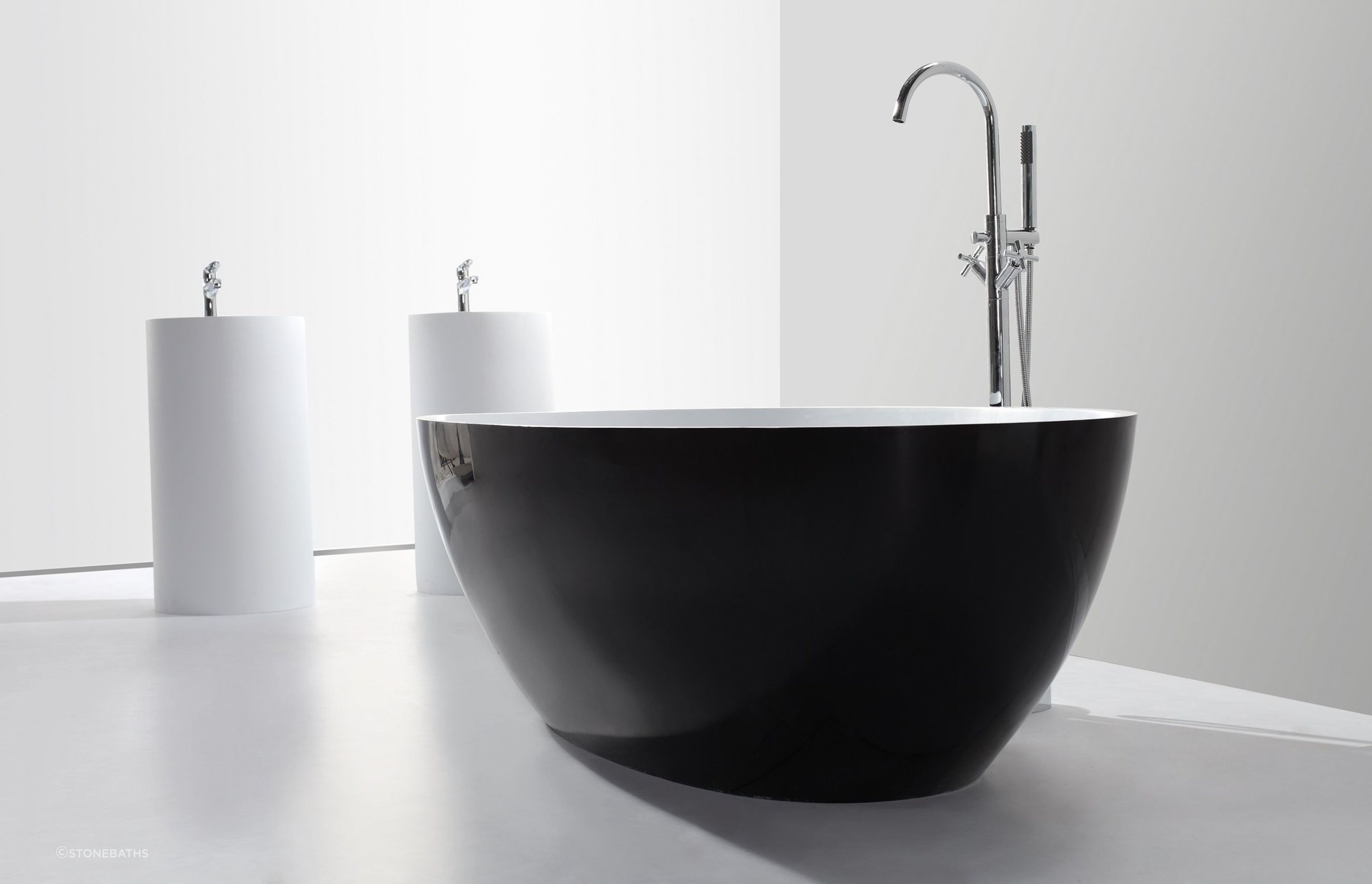 B003-a Stylish Large Hugi Bath 1828MM from Stonebaths