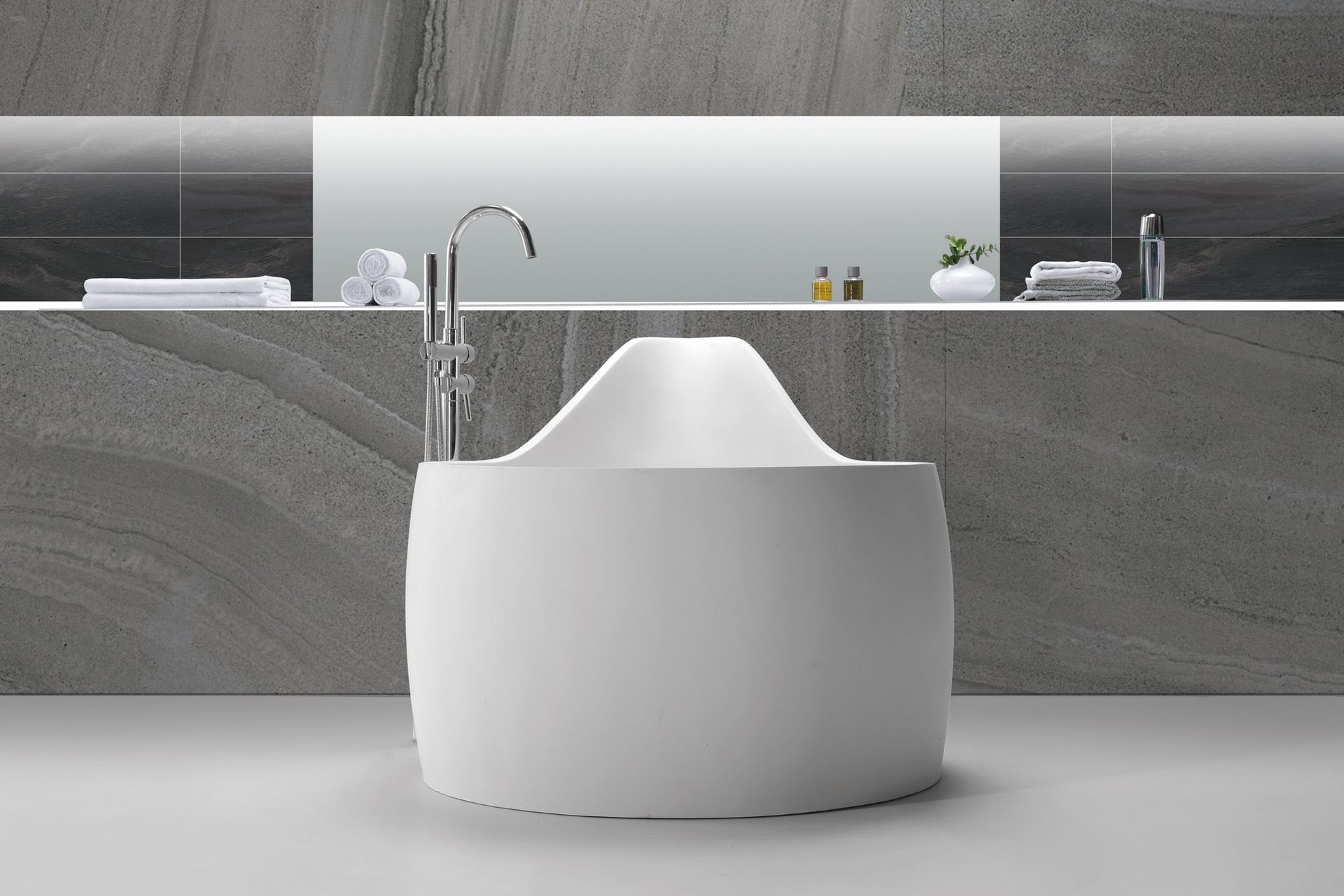 The unique and stylish B070 Large Hugi Soak Tub from Stonebaths