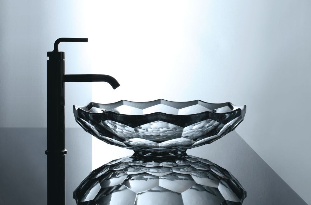 Glass sinks are unique, elegant, easy to clean and do not retain stains.