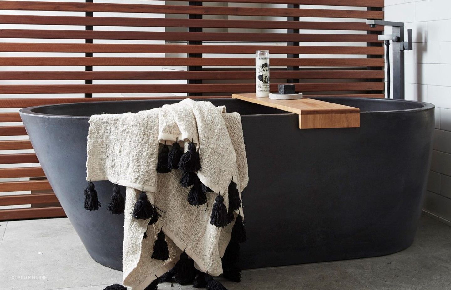 The Oasis bath from Concrete Nation is hand crafted to industrial-chic perfection.