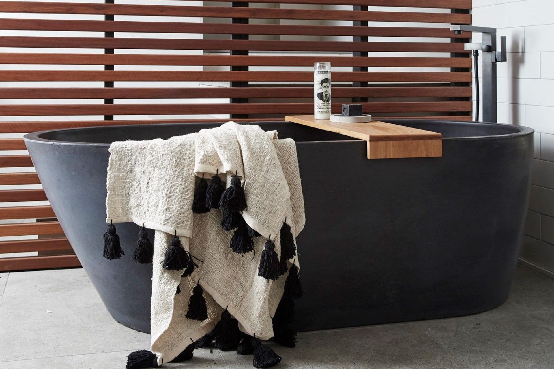 The Oasis bath from Concrete Nation is hand crafted to industrial-chic perfection.