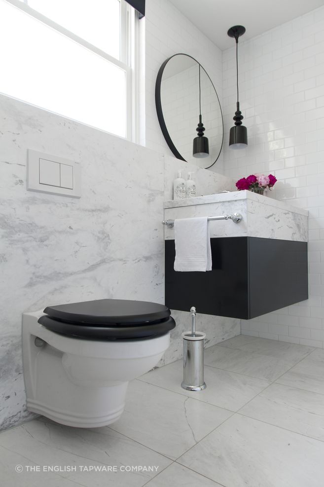 A space-saving Perrin &amp; Rowe Wall Hung Toilet Pan