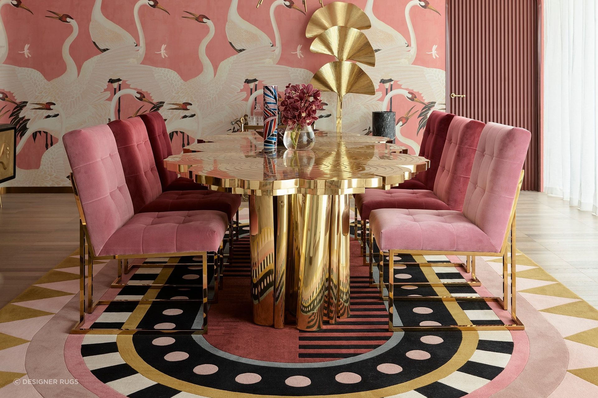 A custom mag rug like this allows you to carefully match your rug to the colours of your furnishings
