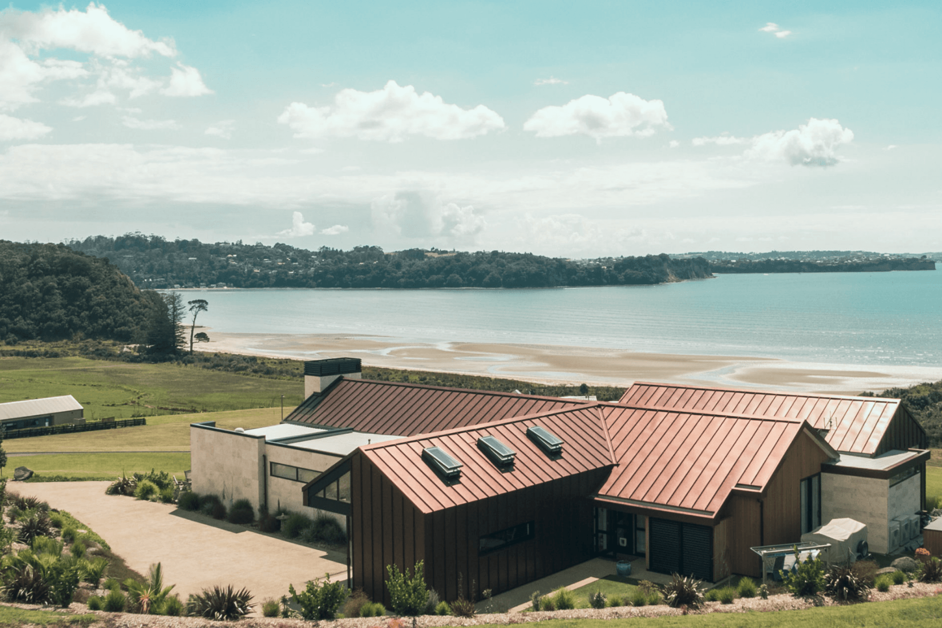 The design of the Weiti Bay development has resulted in a community of architecturally designed homes.