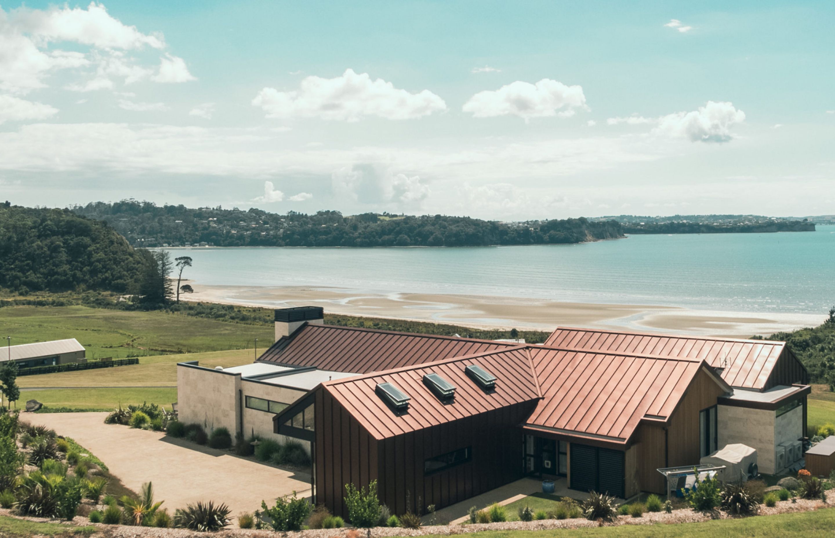 The design of the Weiti Bay development has resulted in a community of architecturally designed homes.