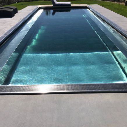 Introducing the stainless steel rainwater pool glistening in sustainable luxury