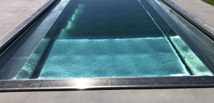 Introducing the stainless steel rainwater pool glistening in sustainable luxury