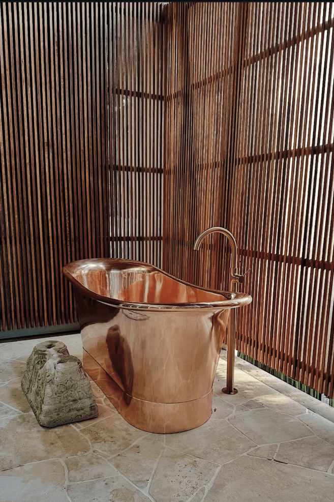 The Jahli Copper Japanese Soak Tub.