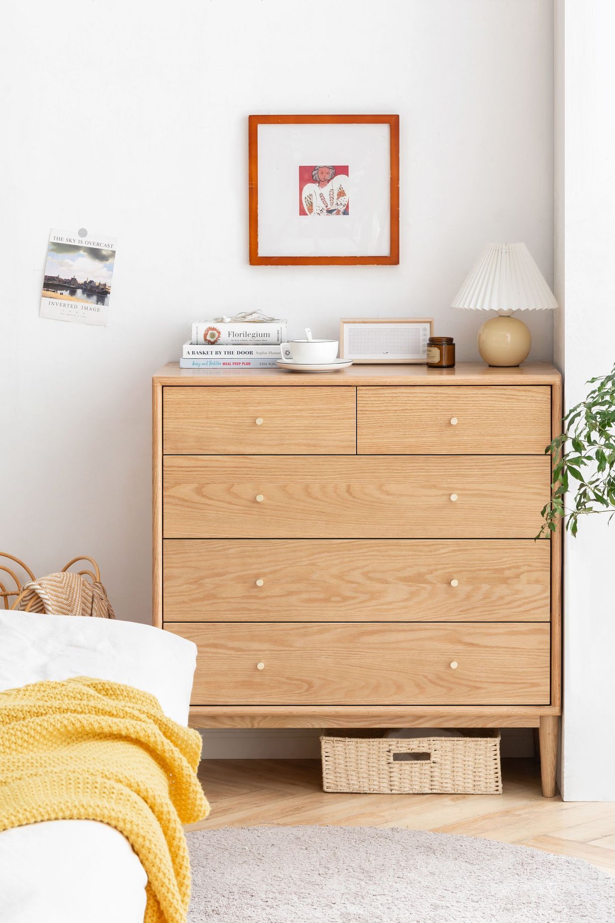 Oslo Natural Solid Oak 2 Over 3 Chest Drawers
