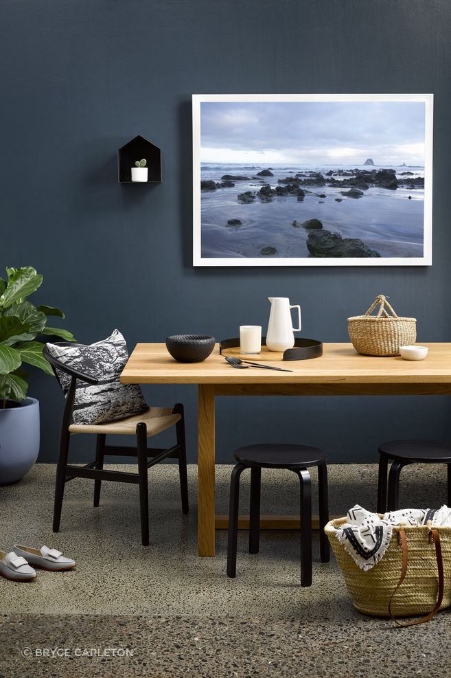 Dining space elevated with Resene Coast