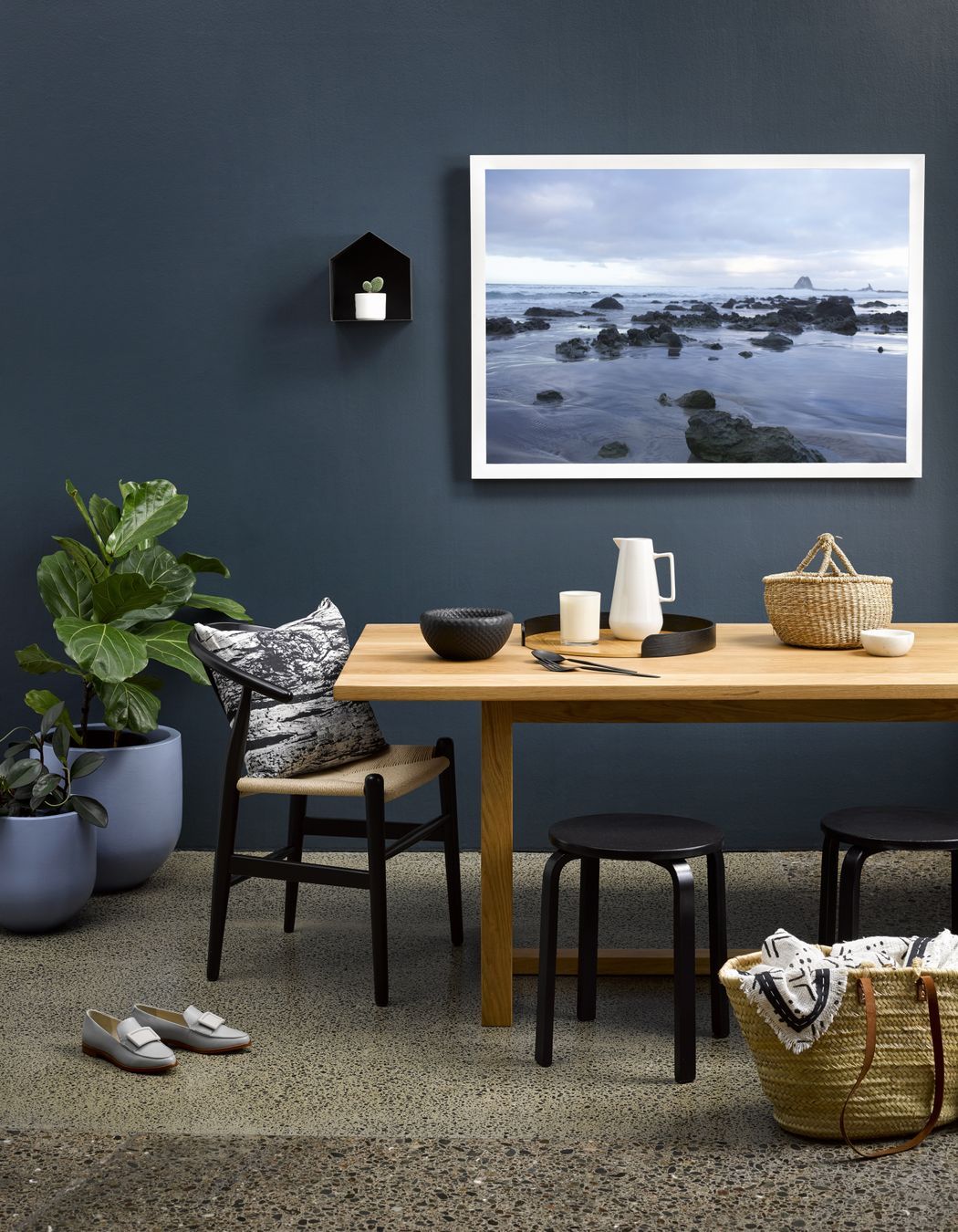 Dining space elevated with Resene Coast