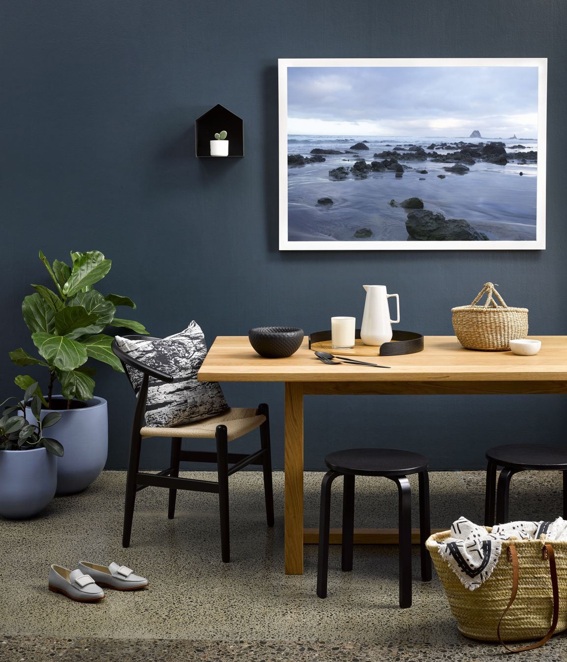 Dining space elevated with Resene Coast