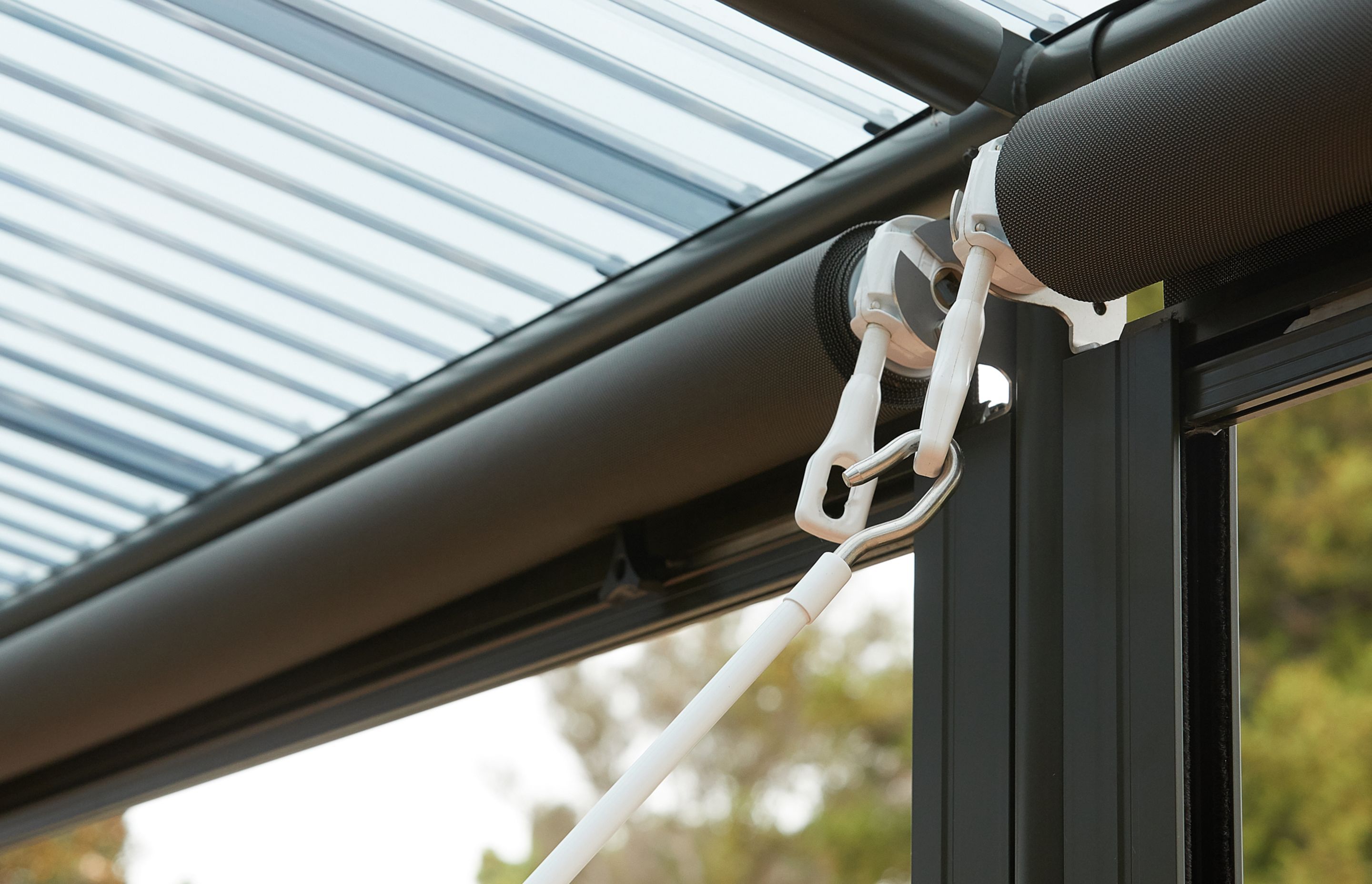 By closing canopies in with blinds, and adding lighting and heating, they can be enjoyed year-round.