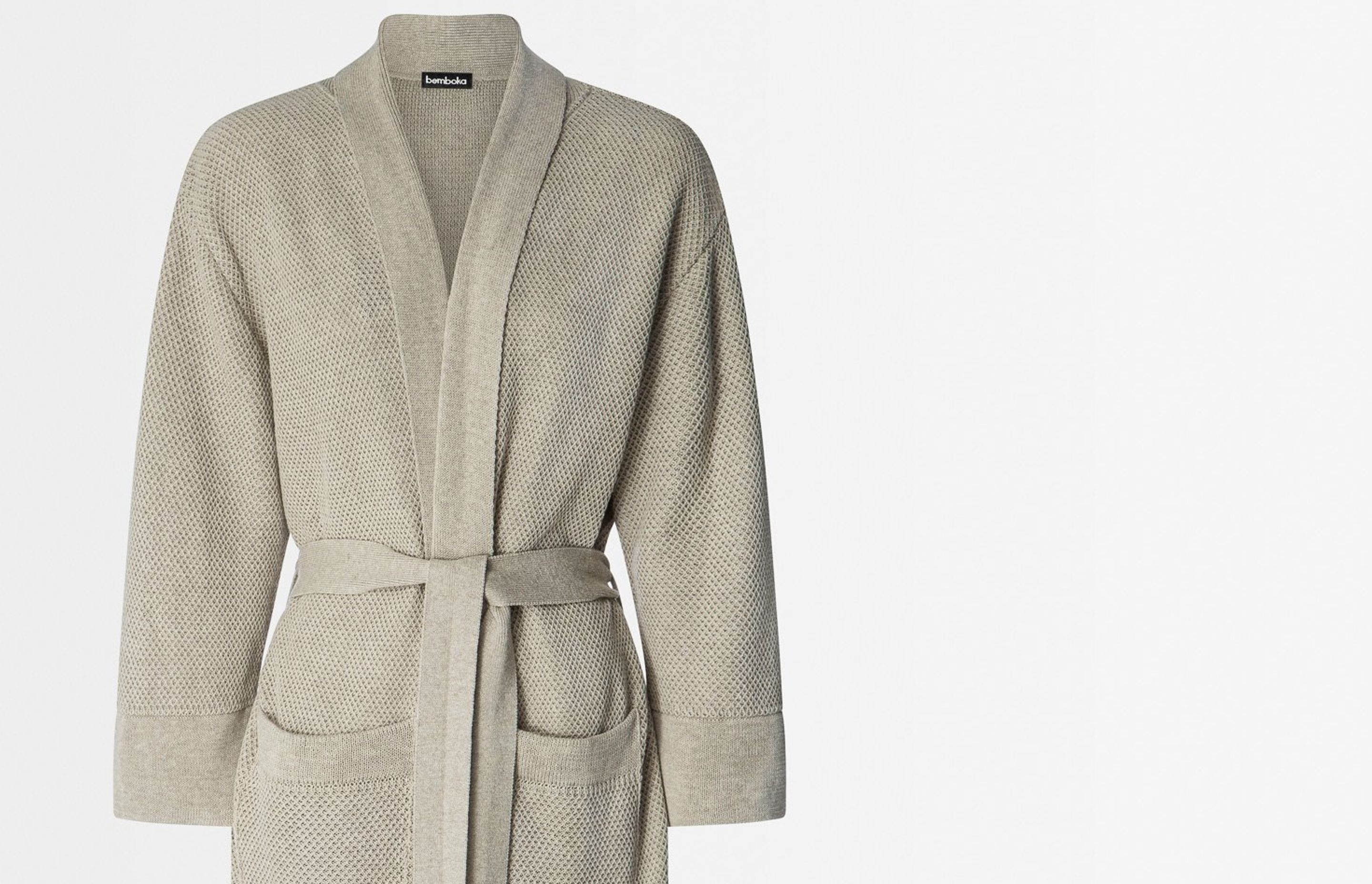 Bamboo and cotton bathrobe in Wheat by Bemboka