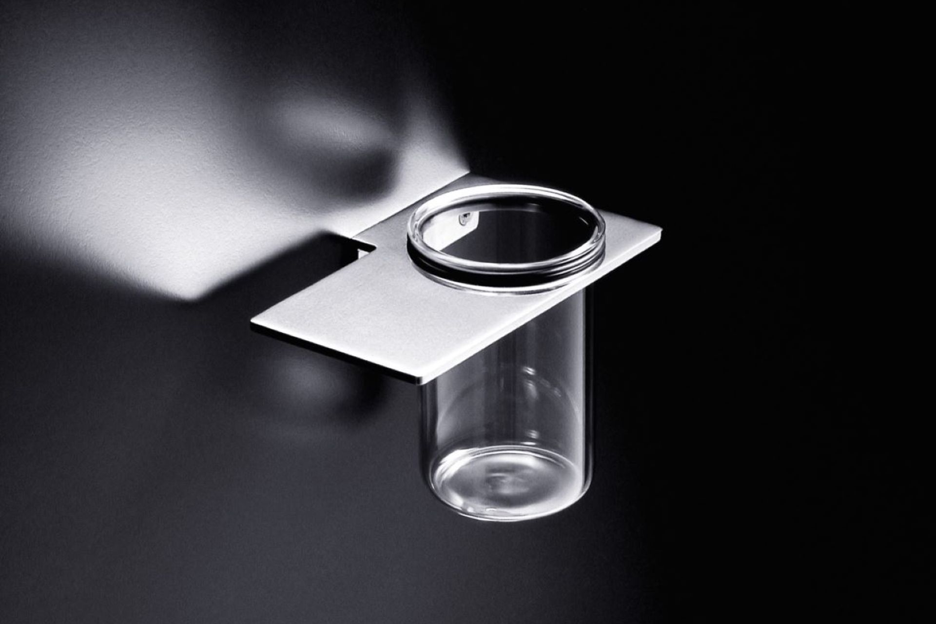 The wall-mounted Blade Toothbrush Holder is the perfect choice for a contemporary styled home.