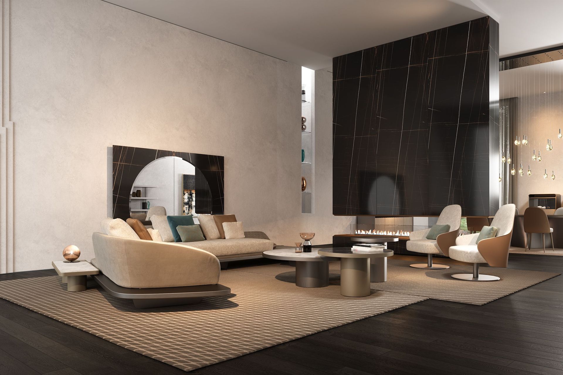 The Segno Sofa, an incredibly versatile design, can be customised to suit your space with many different shapes, styles and furnishing options, including leather, velvet or fabric upholstery – along with a selection of wood and feet.