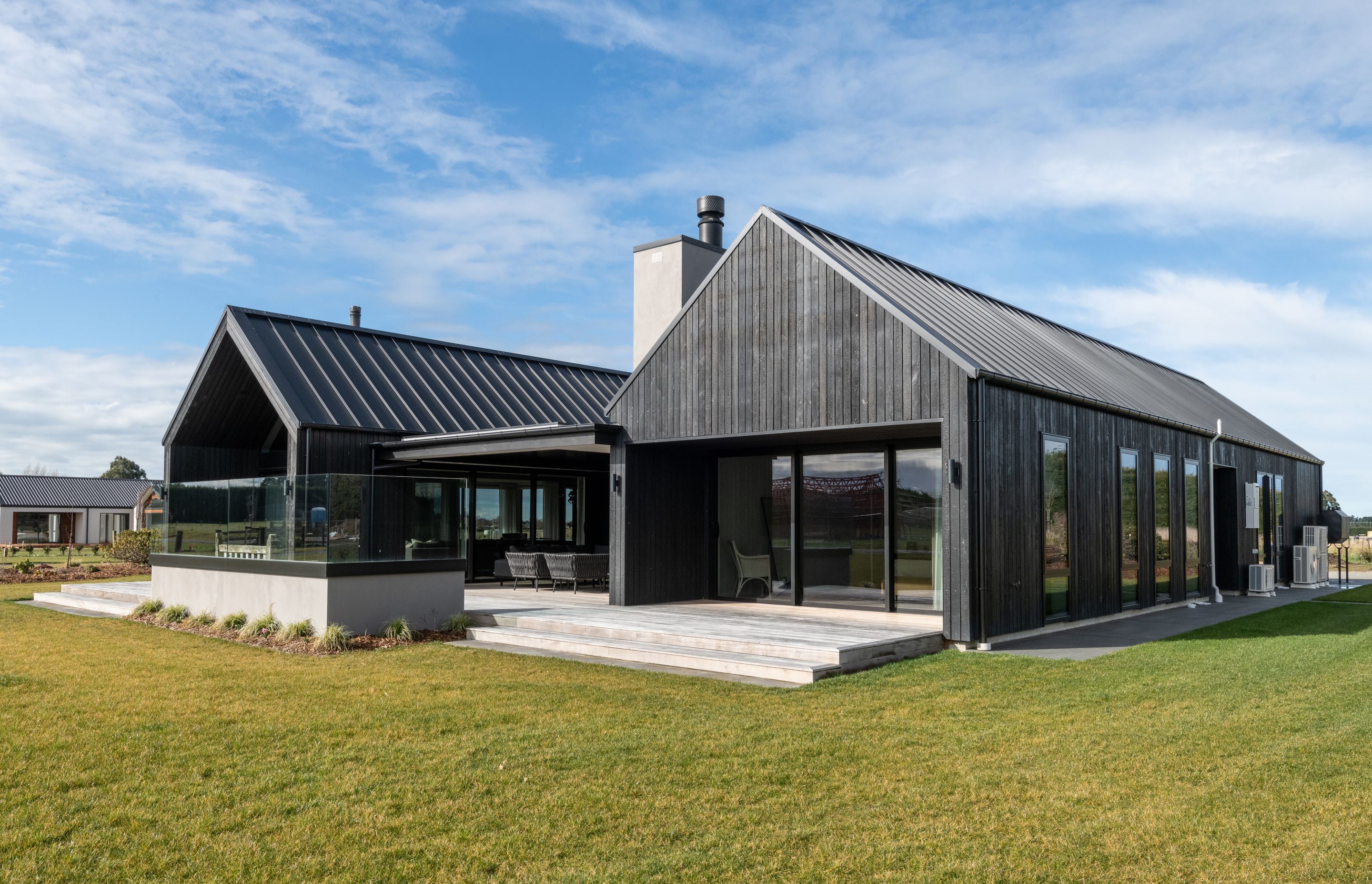 This project, completed in Methven, is clad in Siberian larch that has been charred by Chartek.