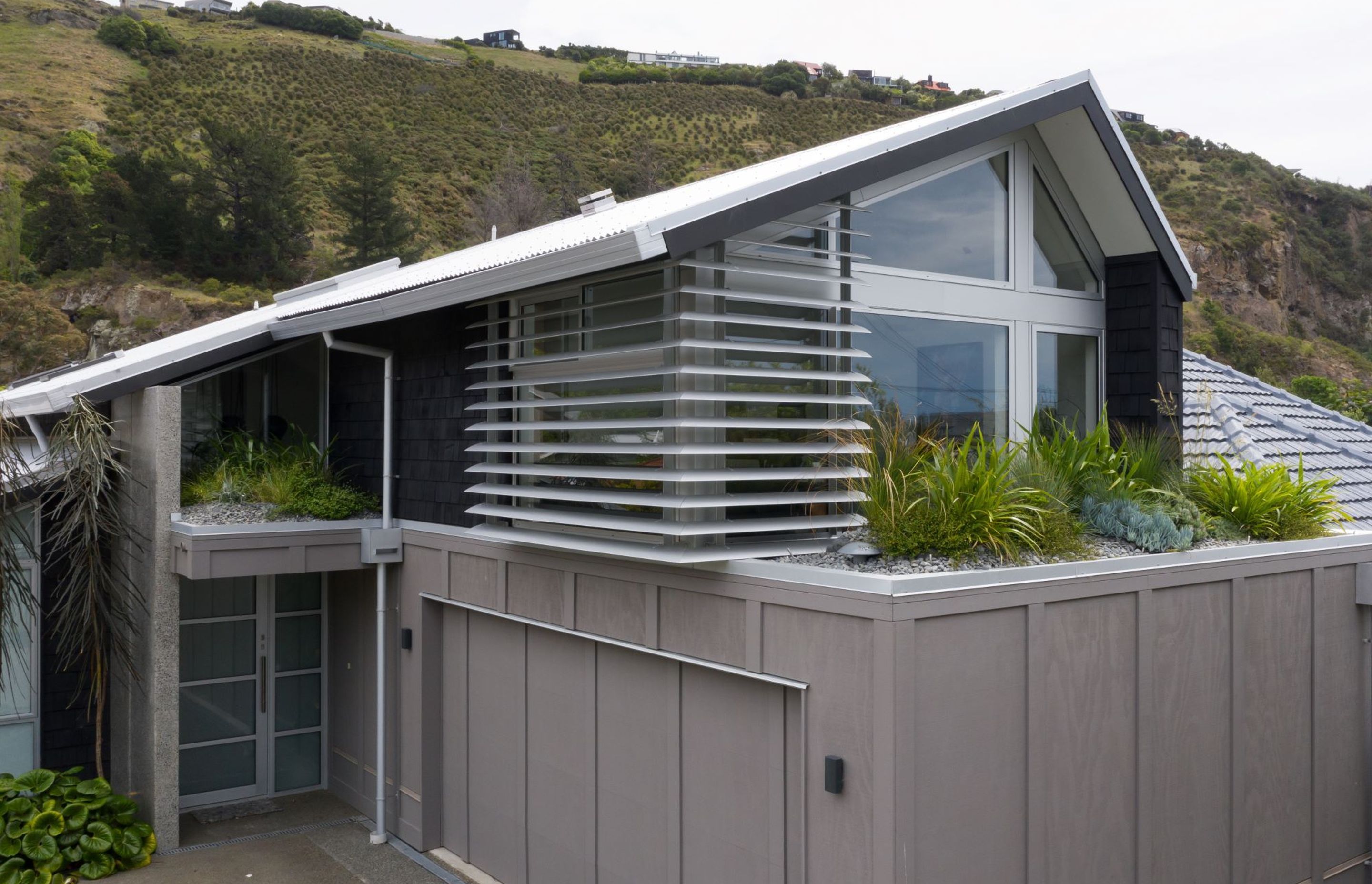 Natural Habitats transformed multiple sections of this Christchurch home's roof with 115 plants spanning across 13 species.