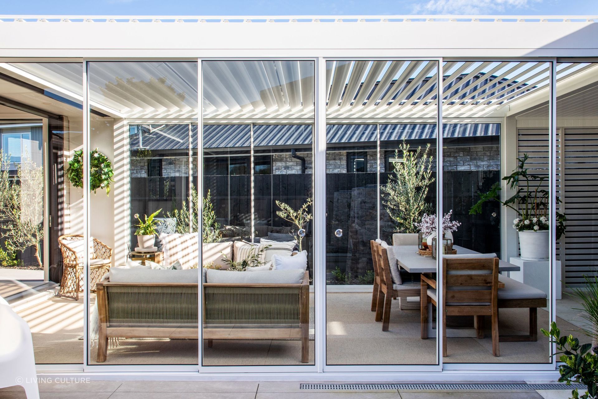 Custom solutions allow you to tailor a pergola to meet your needs. | Featured product: Custom Louvred Pergola