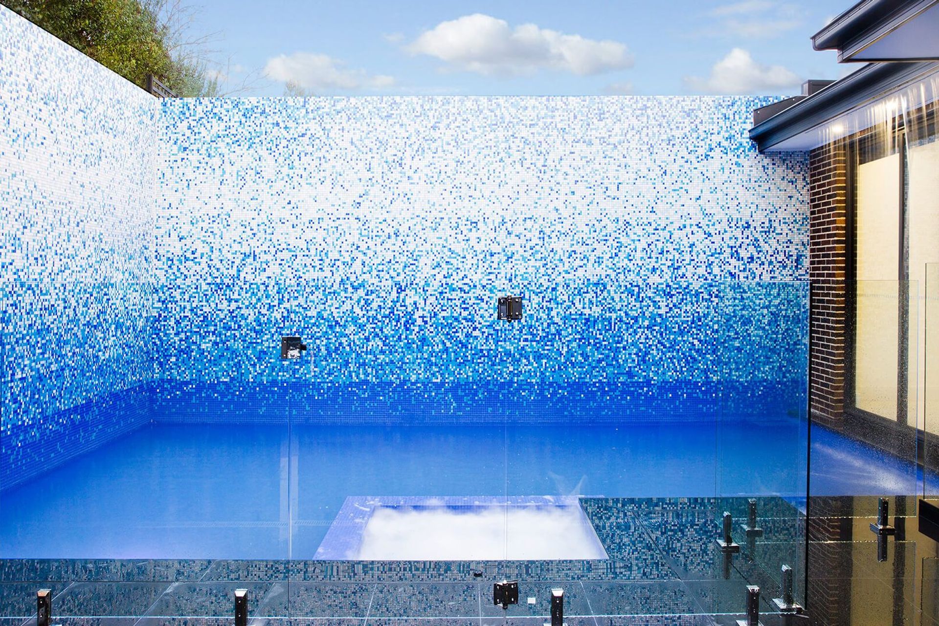 A Bisazza mosaic adorning a pool wall.