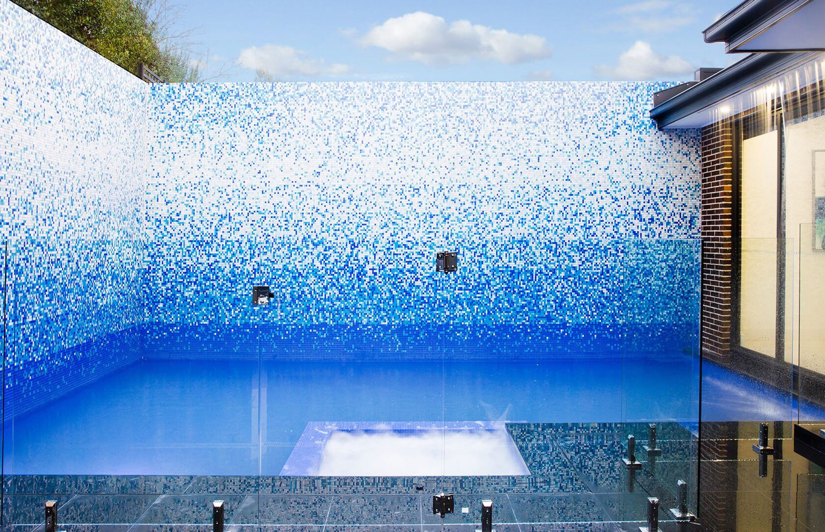 A Bisazza mosaic adorning a pool wall.