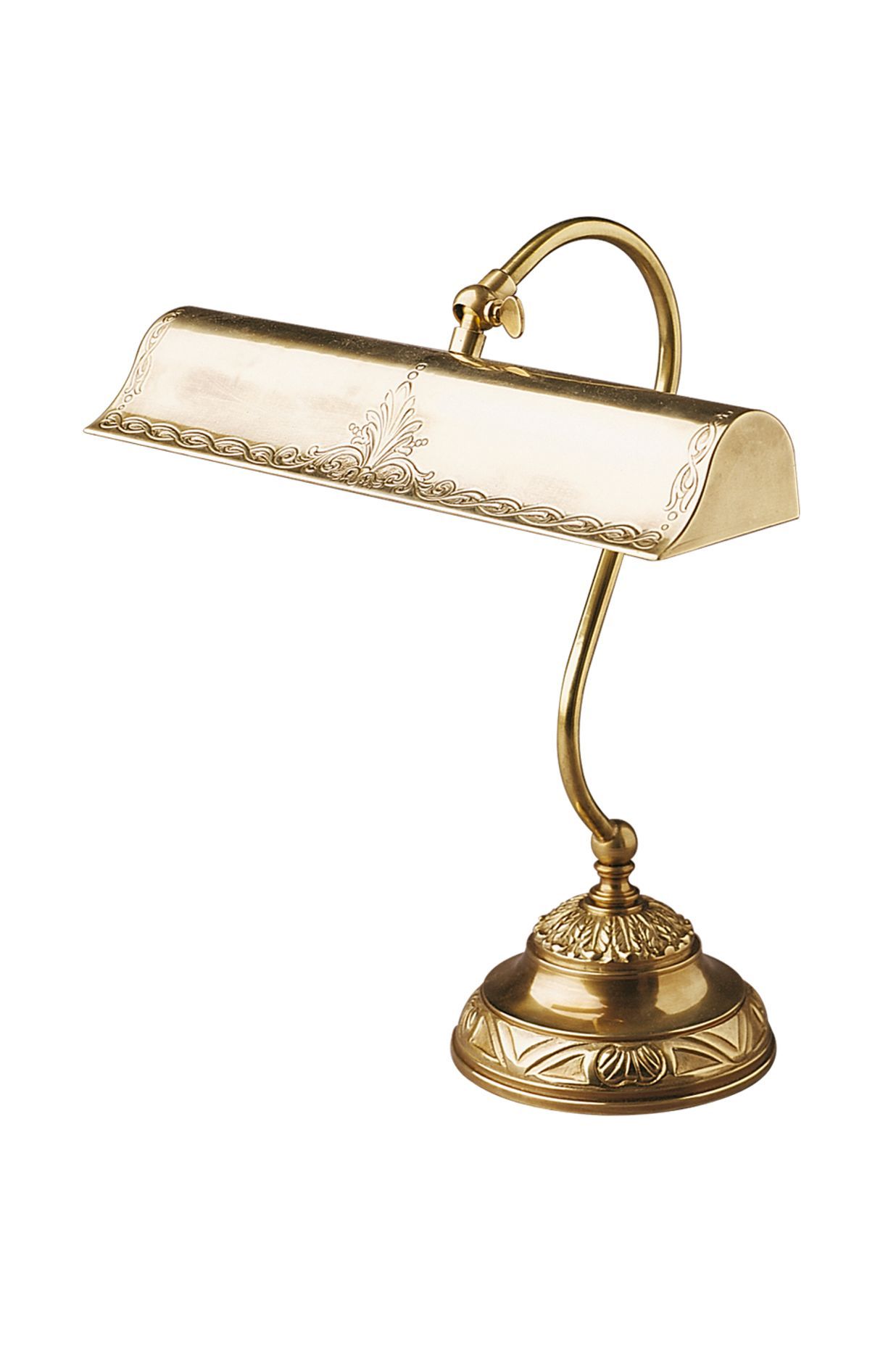 Hamlet desk lamp in polished brass by Pearl Lighting and Brassware