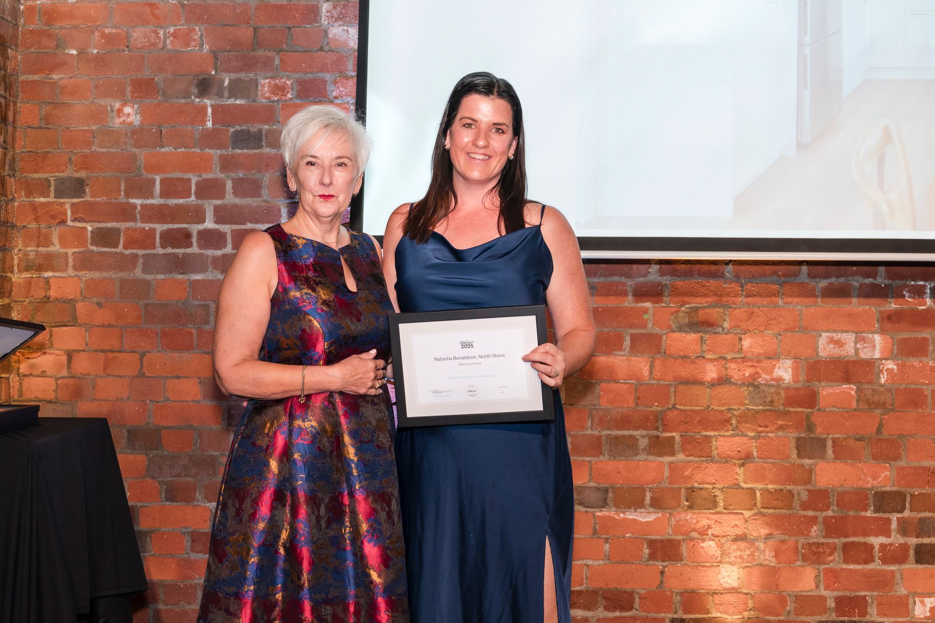 Natasha Ronaldson receiving the Character Kitchen 2025 award.