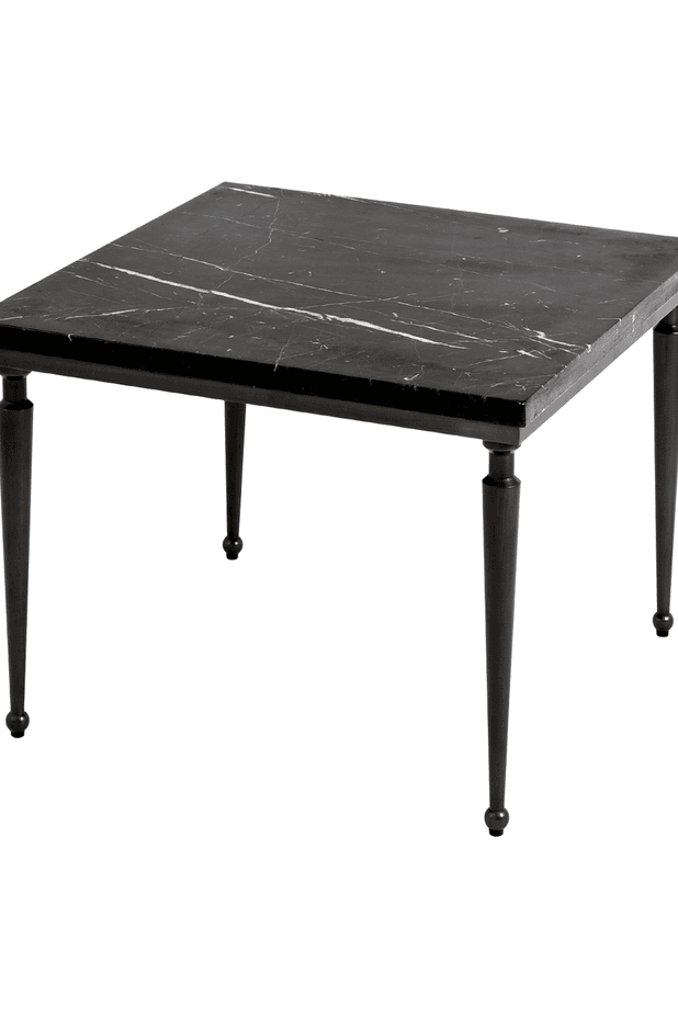 Monaco side table in black marble and bronze by Bloomingdales