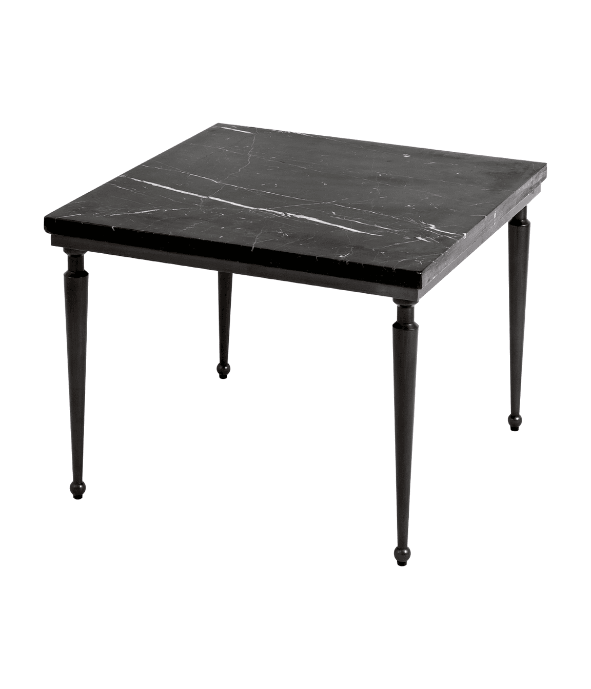 Monaco side table in black marble and bronze by Bloomingdales