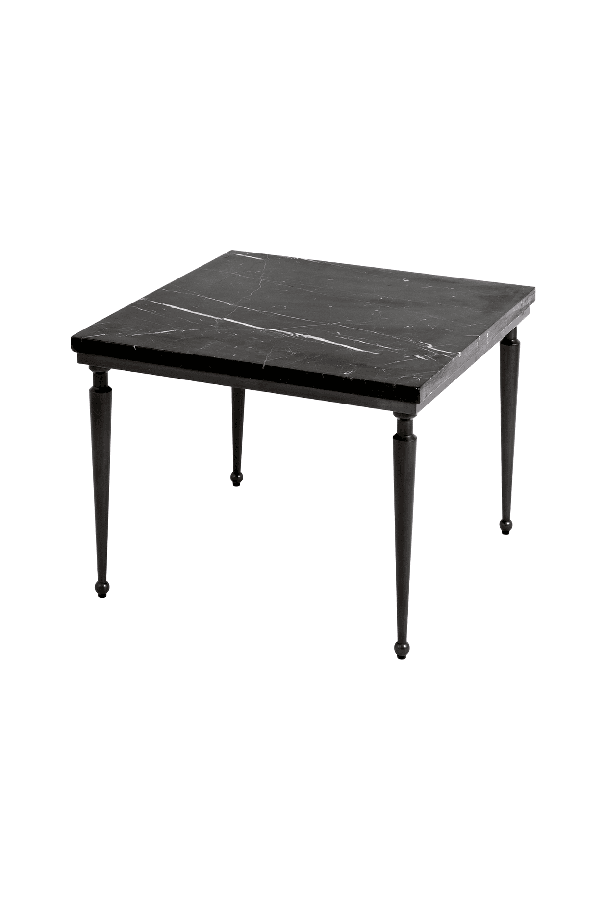 Monaco side table in black marble and bronze by Bloomingdales
