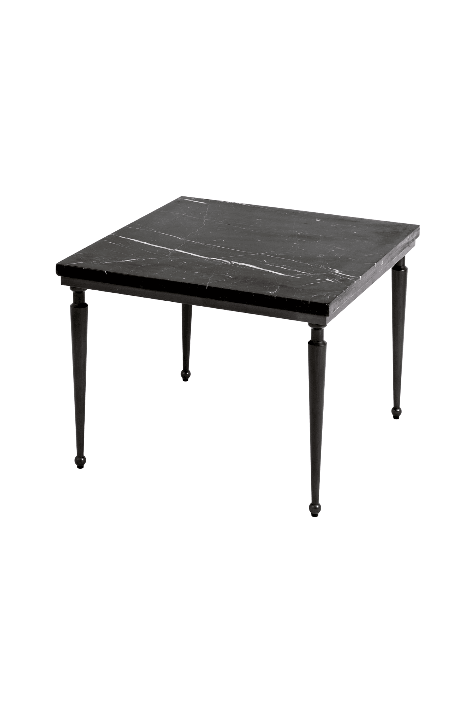 Monaco side table in black marble and bronze by Bloomingdales