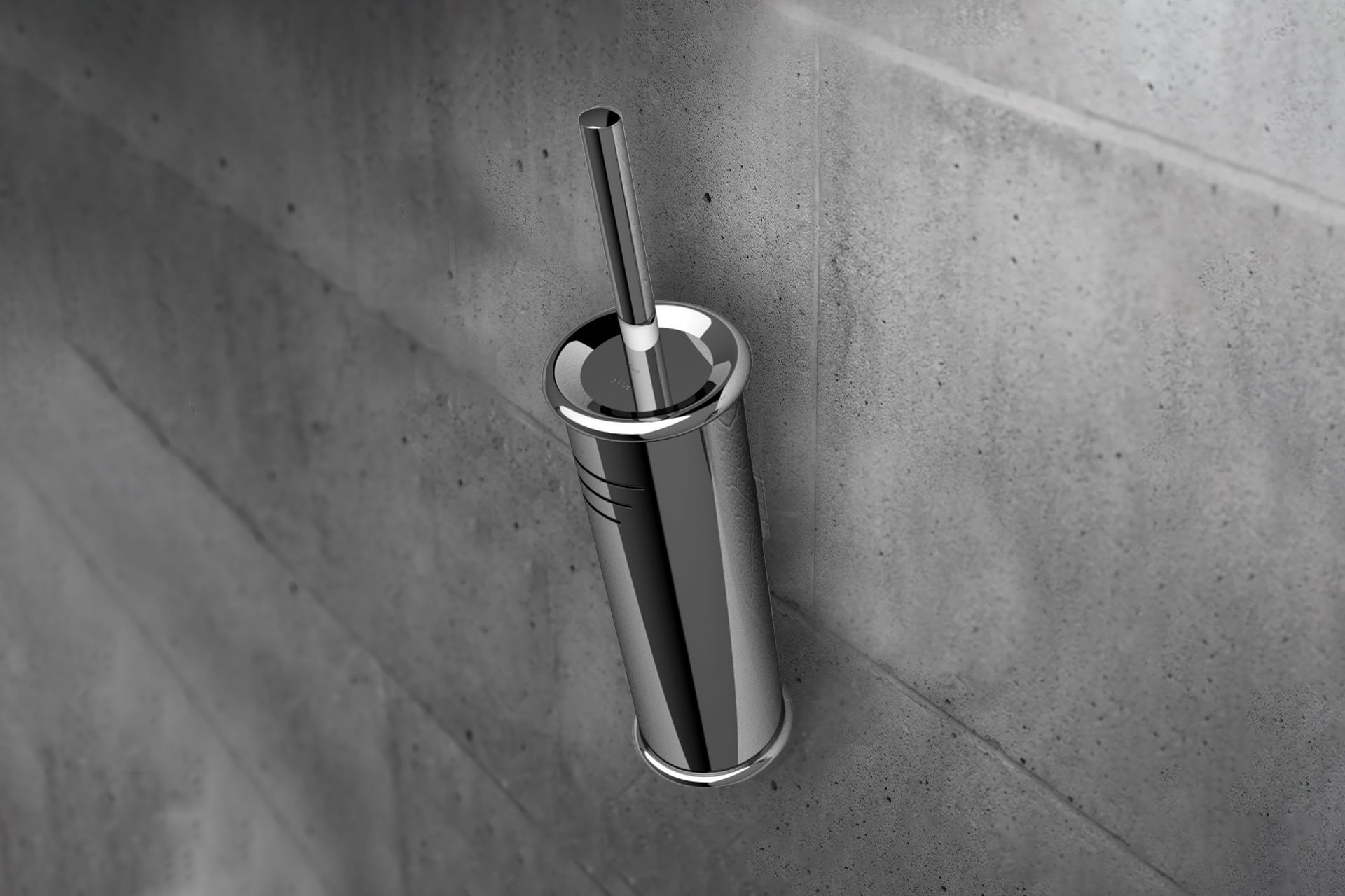 The toilet brush holder from the Geesa Standard Hotel Collection exudes luxury and class.