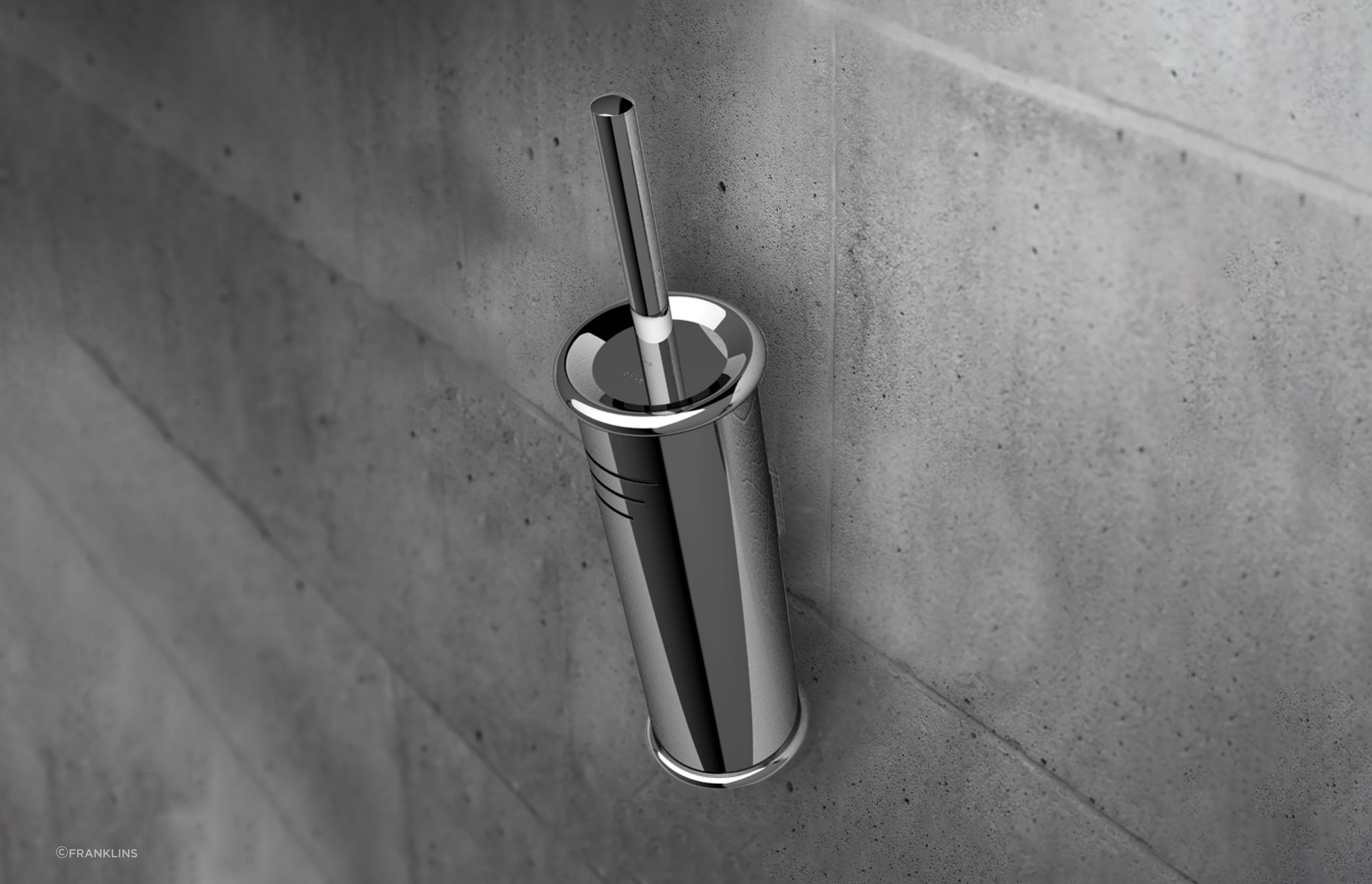 The toilet brush holder from the Geesa Standard Hotel Collection exudes luxury and class.