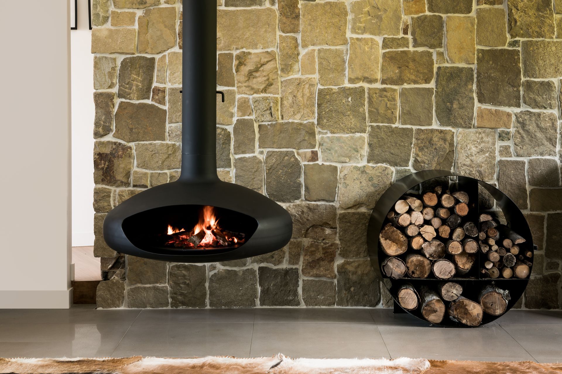 In the Aurora range, the Hearth model is popular for its curved, sculptural aesthetic