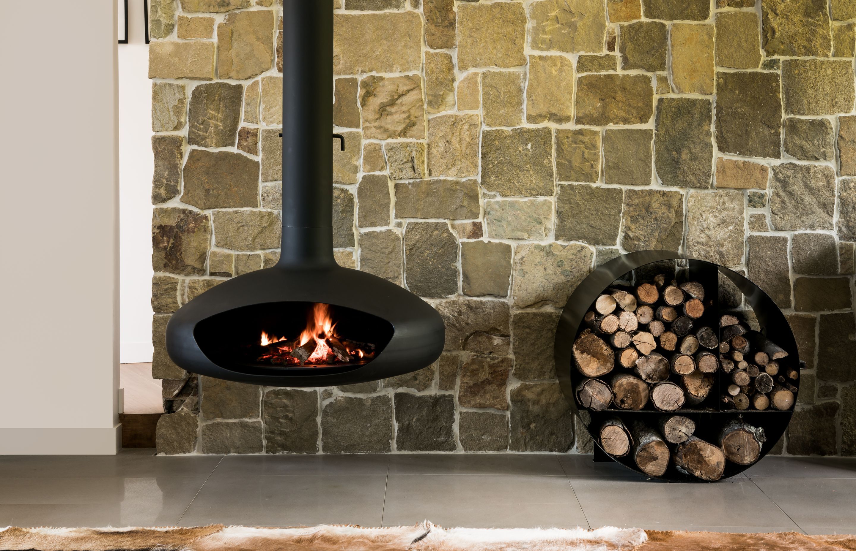 In the Aurora range, the Hearth model is popular for its curved, sculptural aesthetic